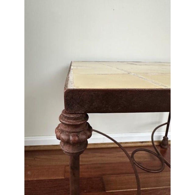 Vintage Tile Top Side Table For Sale - Image 4 of 8