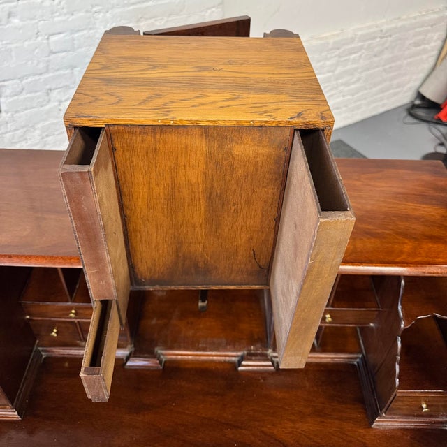 Chippendale Slant Front Desk by Henkle Harris For Sale - Image 10 of 15