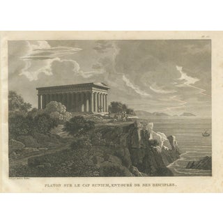 Ambroise Tardieu, Plato at Cape Sounion with His Disciples, 1825, Engraving For Sale