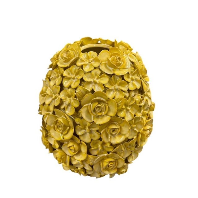 This exquisite vintage decorative vase, artisan-crafted in Italy, showcases the timeless elegance of traditional Italian...