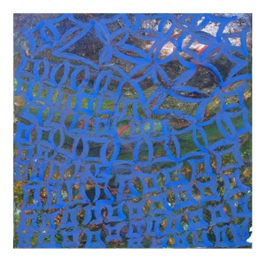 Giorgio Lo Fermo - Blue Reticulum - Oil Paint - 2019