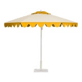 Lemon Frappe 9' Patio Umbrella, Canary Yellow & Off-white For Sale
