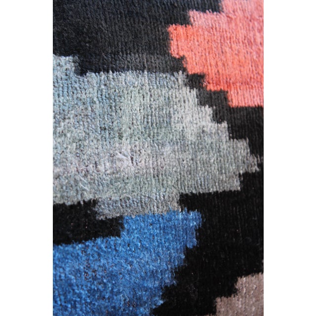 2020s Contemporary Velvet Ikat Bohemian Throw Pillow For Sale - Image 5 of 10