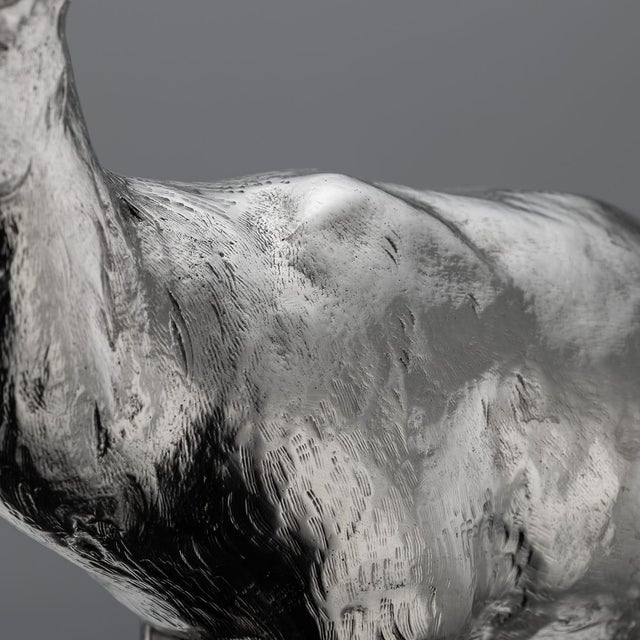20th Century German Silver Statues of a Reindeer, Hanau, 1920s For Sale - Image 17 of 18