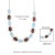 Victorian Oval Blue Topaz & Garnet Necklace With Zirconia Set in 925 Silver- Anniversary Gift For Sale - Image 9 of 10