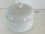 1980s White Ceramic Covered Soup Tureen With Ladle. The tureen is all white ceramic. No marks.