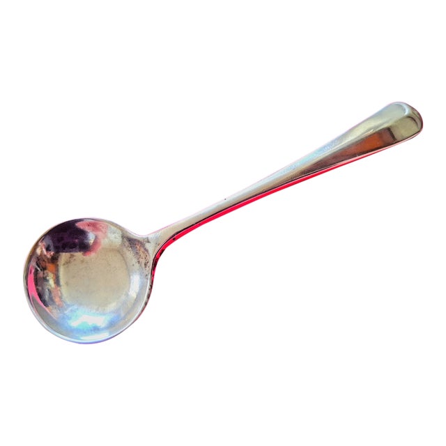 1947 Atkin Brothers Sterling Silver 3 3/4" Master Salt/Mustard Spoon - No Mono For Sale