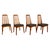 Charcoal Set 4 Danish Mid Century Modern "Eva" Teak Dining Chairs by Niels Koefoed 1964 For Sale - Image 8 of 18