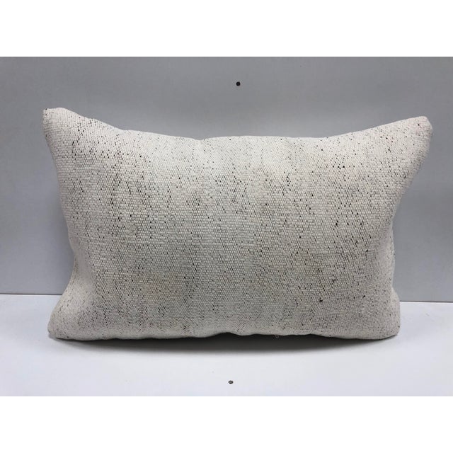 Turkish Antique White Organic Decorative Kilim Pillow Chairish