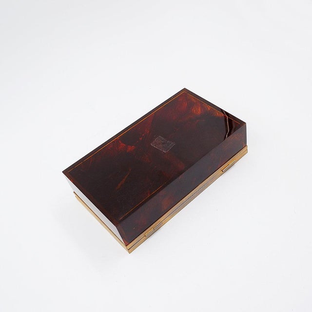 Faux Tortoise Decorative Box from Hermes, 1970s For Sale - Image 12 of 13