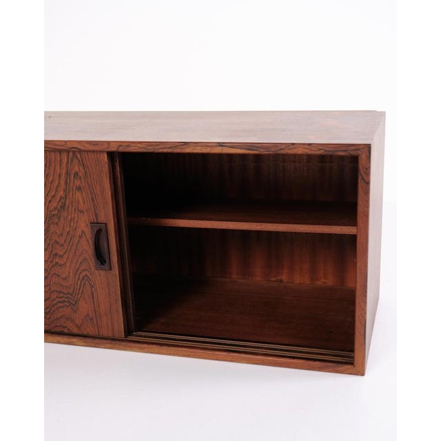 Wall-Mounted Rosewood Cabinet with Sliding Doors, 1960s For Sale - Image 6 of 13