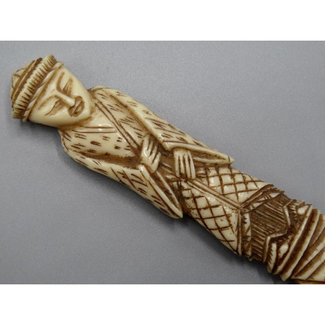 Antique Carved Page Turner Paper Knife Letter Opener For Sale - Image 6 of 9
