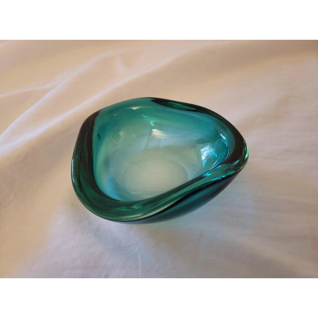 1960s Set of 3 Vintage Murano Style Sommerso Catchalls For Sale - Image 9 of 11