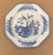 Antique Chinoiserie Blue Willow Octagon Plate Hopewell China For Sale - Image 4 of 4
