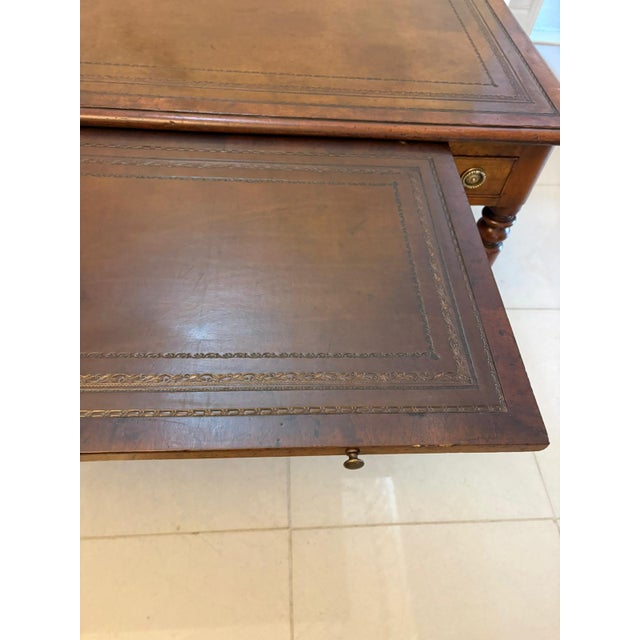 Antique Georgian Mahogany Partners Library Writing Desk with Leather Slide, 1800 For Sale - Image 14 of 18