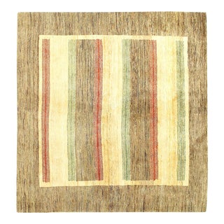 Parsargad Fine Hand Knotted Persian Square Gabbeh Rug For Sale