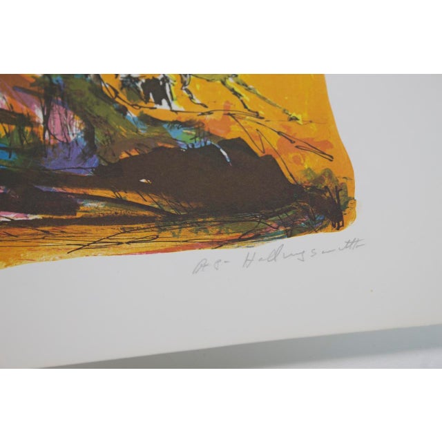 Mid-Century Modern Alvin C. Hollingsworth 1970s Signed Lithograph | Don Quixote II For Sale - Image 3 of 4