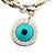 Vintage “Tabbah” 18k Gold Diamond and Turquoise Evil Eye Bracelet For Sale In Charlotte - Image 6 of 7