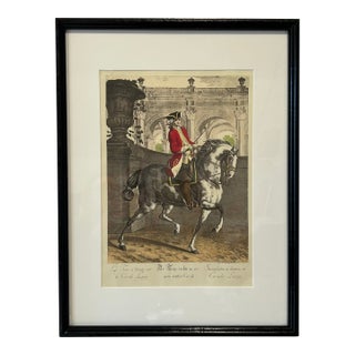 Antique Equestrian Dressage Original Print For Sale