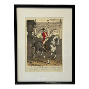 Antique Equestrian Dressage Original Print