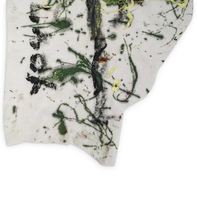 Folk Art Purvis Young Signed Painting on Cloth For Sale - Image 3 of 7