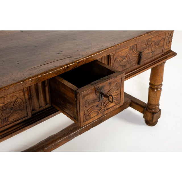 Brown Large 17th Century Spanish Walnut Table For Sale - Image 8 of 12