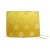 Chinese Oriental Golden Yellow Silk Fabric Rectangular Seat Cushion Pad For Sale