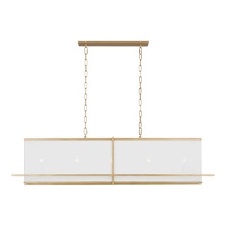 Thom Filicia by Visual Comfort Studio Dresden 5-Light Large Linear Chandelier in Coastal Gild For Sale