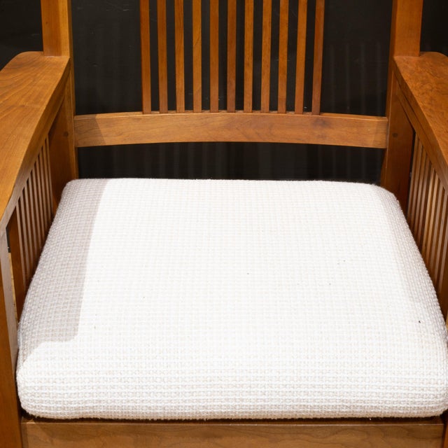 Pair Stickley Model 376 Mission Armchairs For Sale - Image 9 of 15