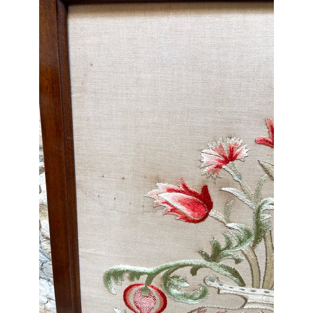 Late 19th Century Victorian Era Embroidered Fireplace Screen Chairish