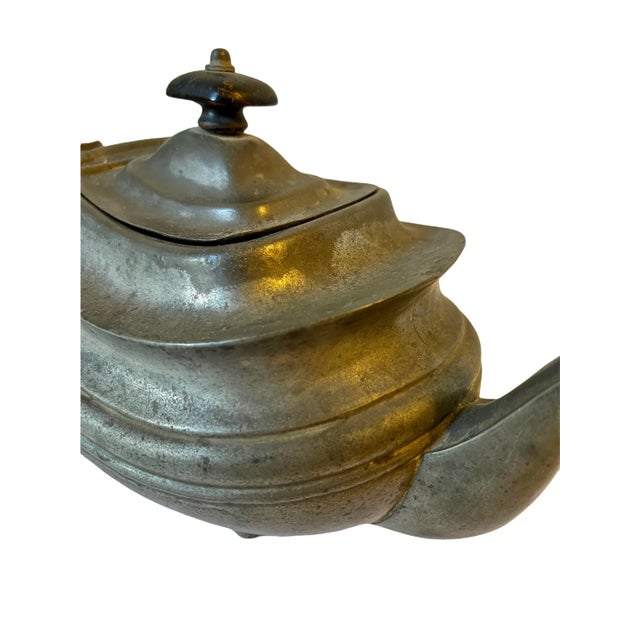 Silver Antique Turtle Back Britannia Tea Pot Genie Pot For Sale - Image 8 of 13
