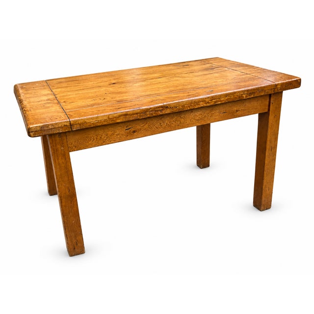 Rustic Antique French Oak Farmhouse Dining Table, 1900 For Sale - Image 3 of 11