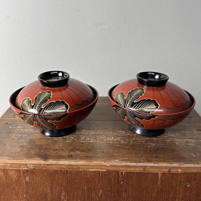 Shōwa Period Wajima-Nuri Owan Serving Bowls, Japan, 1970s, Set of 10 For Sale - Image 17 of 18