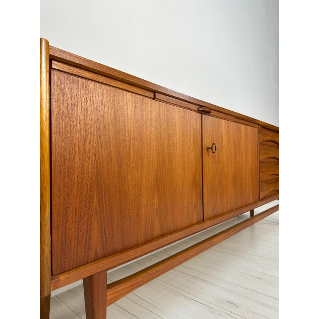 Large Mid-Century Minimalistic Teak Sideboard, 1960s For Sale - Image 4 of 16