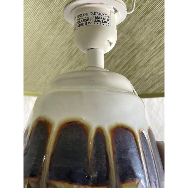 Ceramic Table Lamp from Vincent Cadeaux S.A., France, 1960s-1970s For Sale - Image 6 of 11