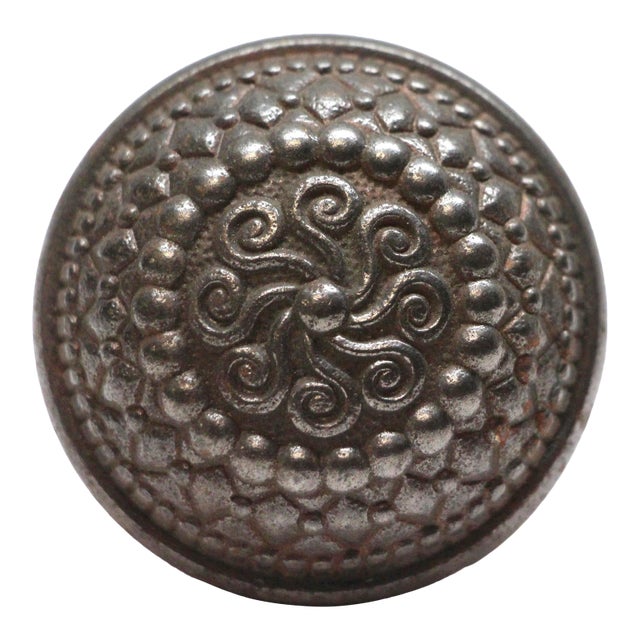 Antique 1900s Steel Swirl Passage Door Knob For Sale