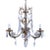 1930s Vintage Brass Chandelier With Crystals For Sale