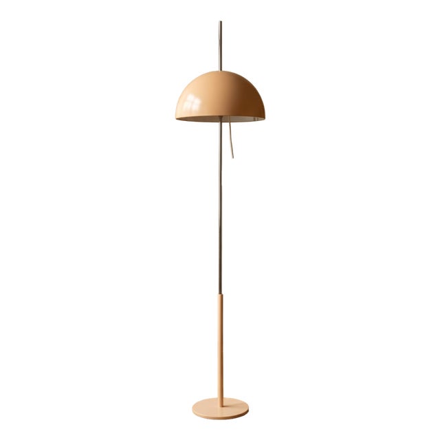 Space Age Mushroom Floor Lamp in Metal from Napako, Former Czechoslovakia, 1970s For Sale