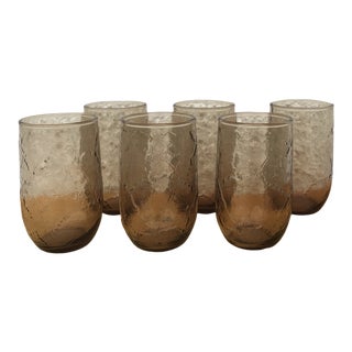 Vintage Anchor Hocking Spicy Brown Sherwood Juice Glasses - Set of 6 For Sale