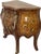 French Style Small Chest. Walnut with Inlay and Bronce's, Marble top. Two drawers. Perfect condition.