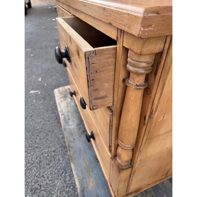 Tan 19th Century 2 Over 2 Pine Chest of Drawers For Sale - Image 8 of 11