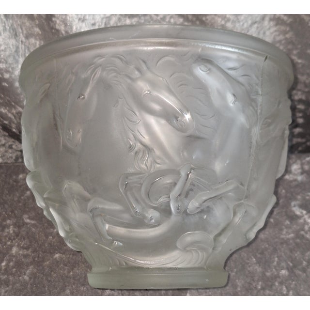 Glass Satin Art Deco Glass Bowl by Josef Inwald for Barolac, 1930s For Sale - Image 7 of 7