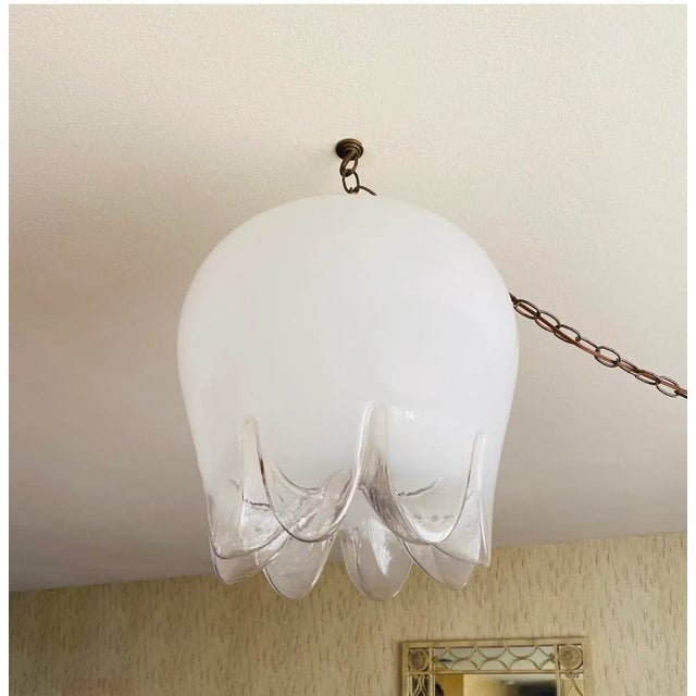 A.V. Mazzega 1980s Mazzega Murano Tulip Chandelier by VeArt For Sale - Image 4 of 6