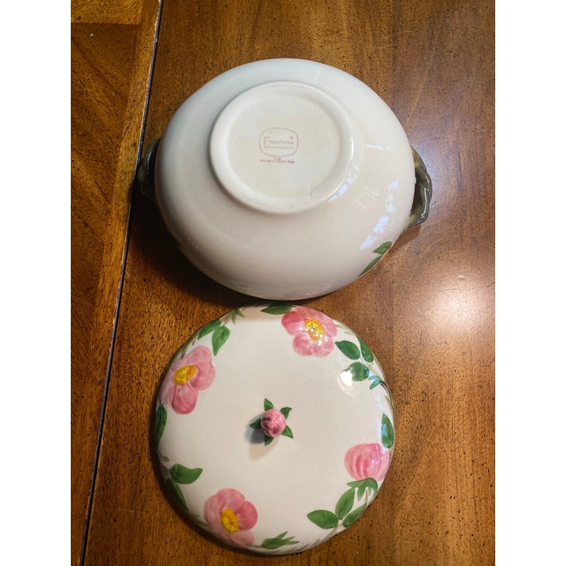 Almond Franciscan Desert Rose 7” Covered Vegetable Casserole Dish Usa For Sale - Image 8 of 12