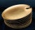 Vintage Hollywood Regency Cocktail Plates With Glass Cup Rest Holder, Gold Leaf Lacquer- Set of 12 Pieces For Sale In Miami - Image 6 of 10