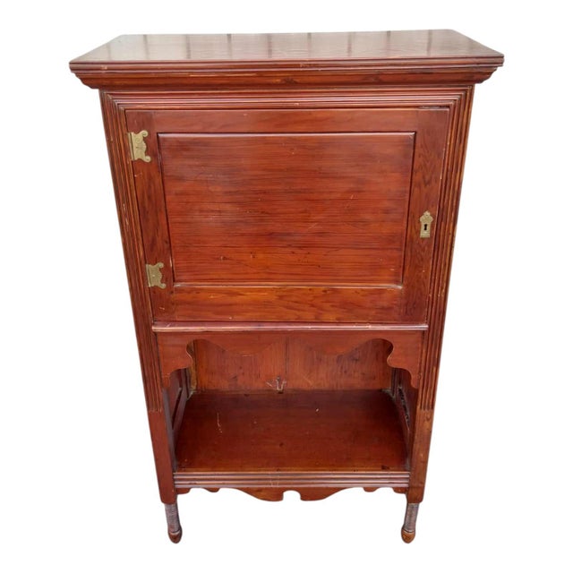 American 19th C American Grain Painted Rosewood Cabinet Antique Storage Cupboard For Sale - Image 3 of 18