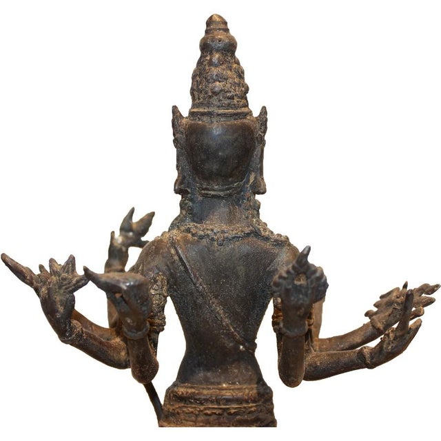 Indonesian Bronze Wisnu Statue on Stand Chairish