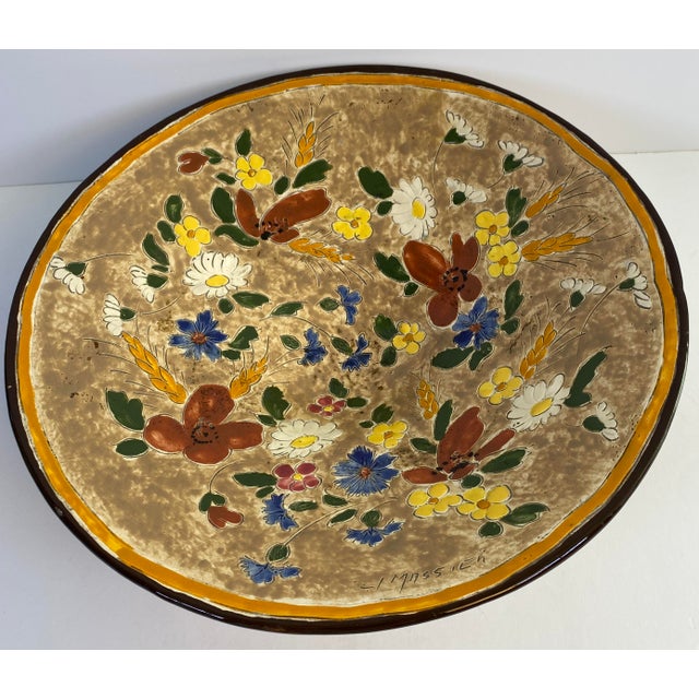 A beautifully hand-crafted French Art Pottery centerpiece bowl by Jérôme Massier of Vallauris, France, dating to...