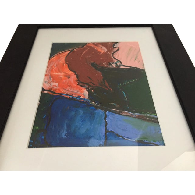 2010s Acrylic on Paper Framed Abstract For Sale - Image 5 of 11