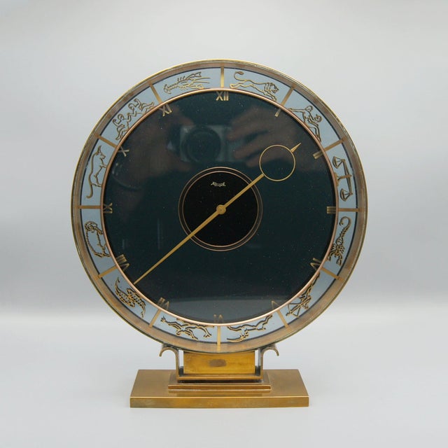Metal Art Deco Zodiac Clock by Heinrich Möller for Kienzle, 1920s For Sale - Image 7 of 7